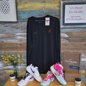 Nike Black Long Sleeve Shirt with Red Accents